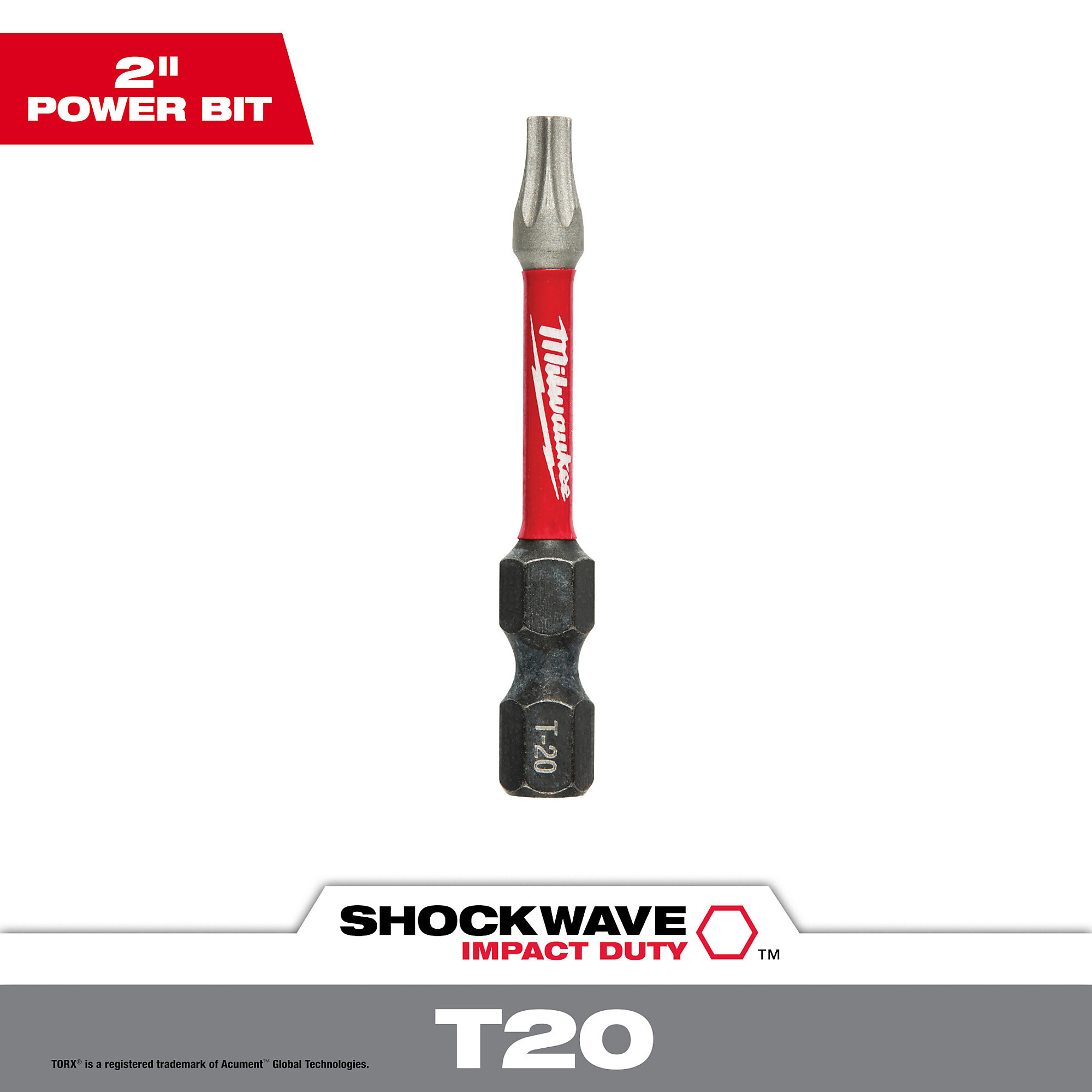 Milwaukee Shockwave Impact Duty Driver Bit, 2in., Torx T20, Model# 48-32-4484